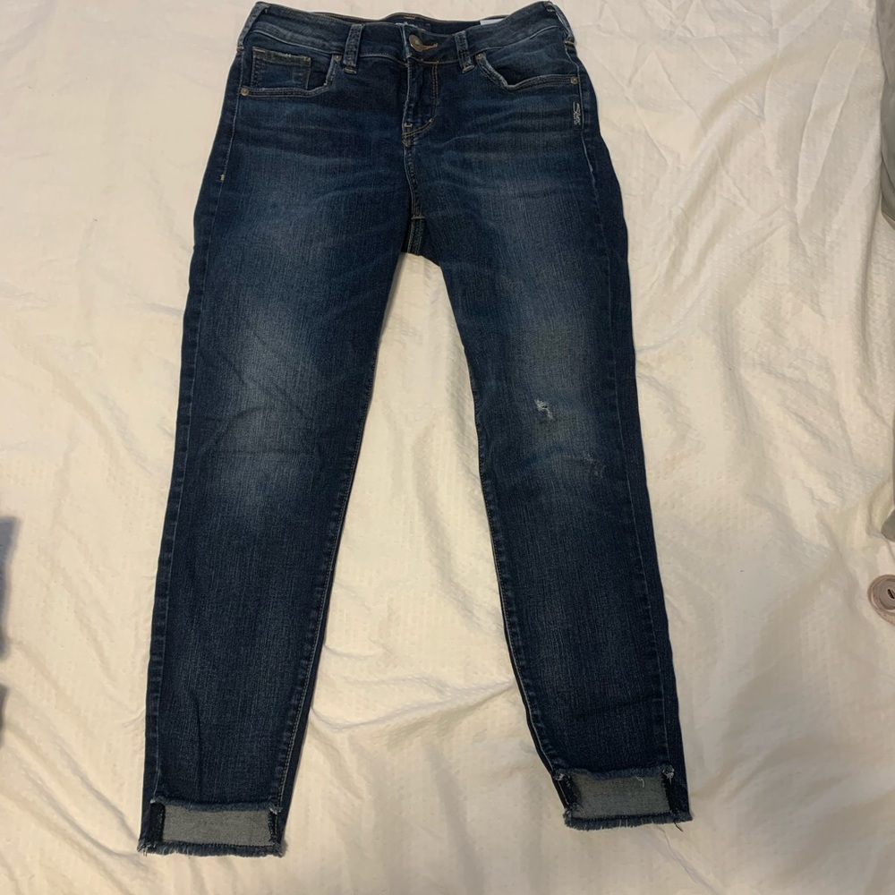 Silver Jeans Avery crop jeans, Sz 27